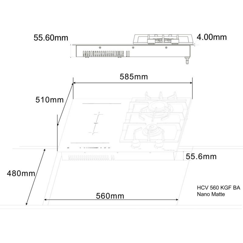 Варильна поверхня InterLine HCV 560 KGF BA Nano Matte - изображение 5